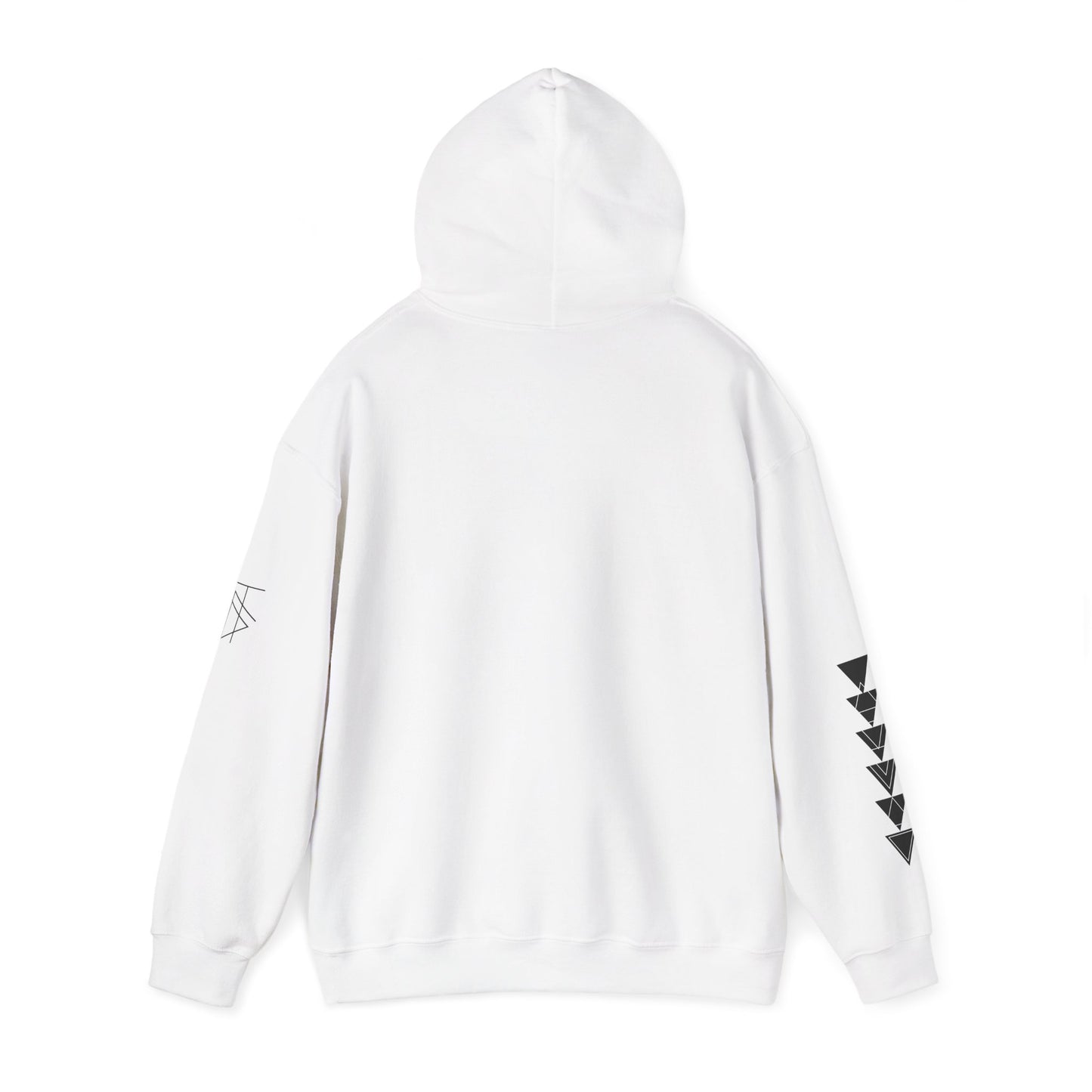 Trinsi Minimalist Symbol White Hoodie – Unisex Heavy Blend™ Pullover