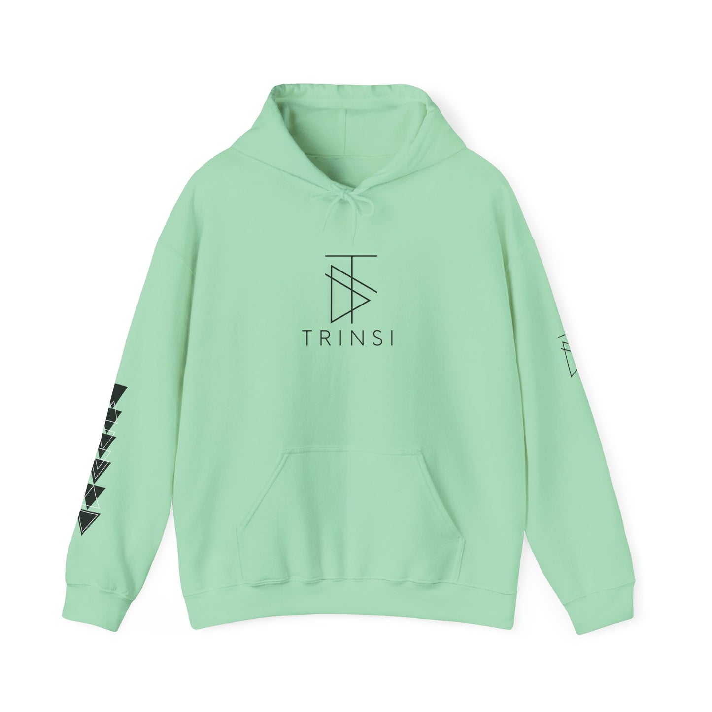 Trinsi Minimalist Symbol White Hoodie – Unisex Heavy Blend™ Pullover