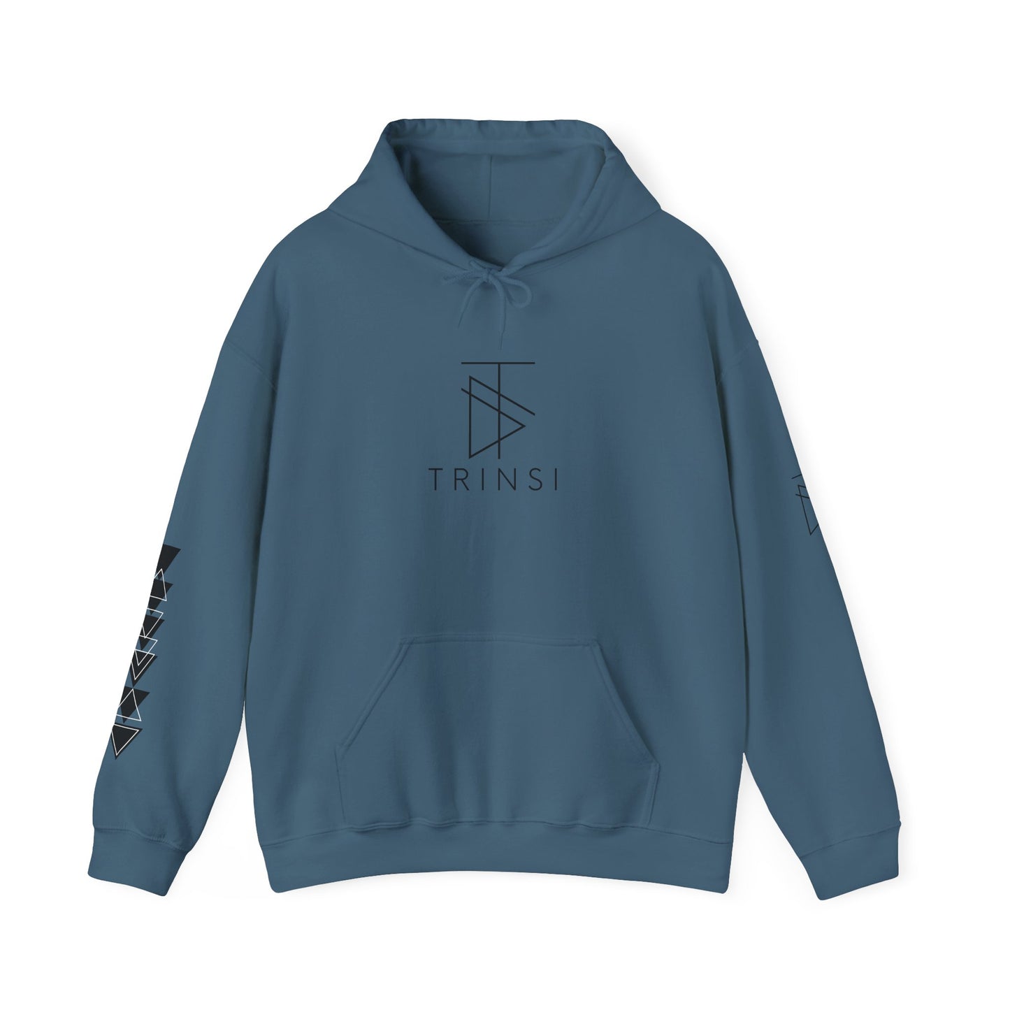 Trinsi Minimalist Symbol White Hoodie – Unisex Heavy Blend™ Pullover