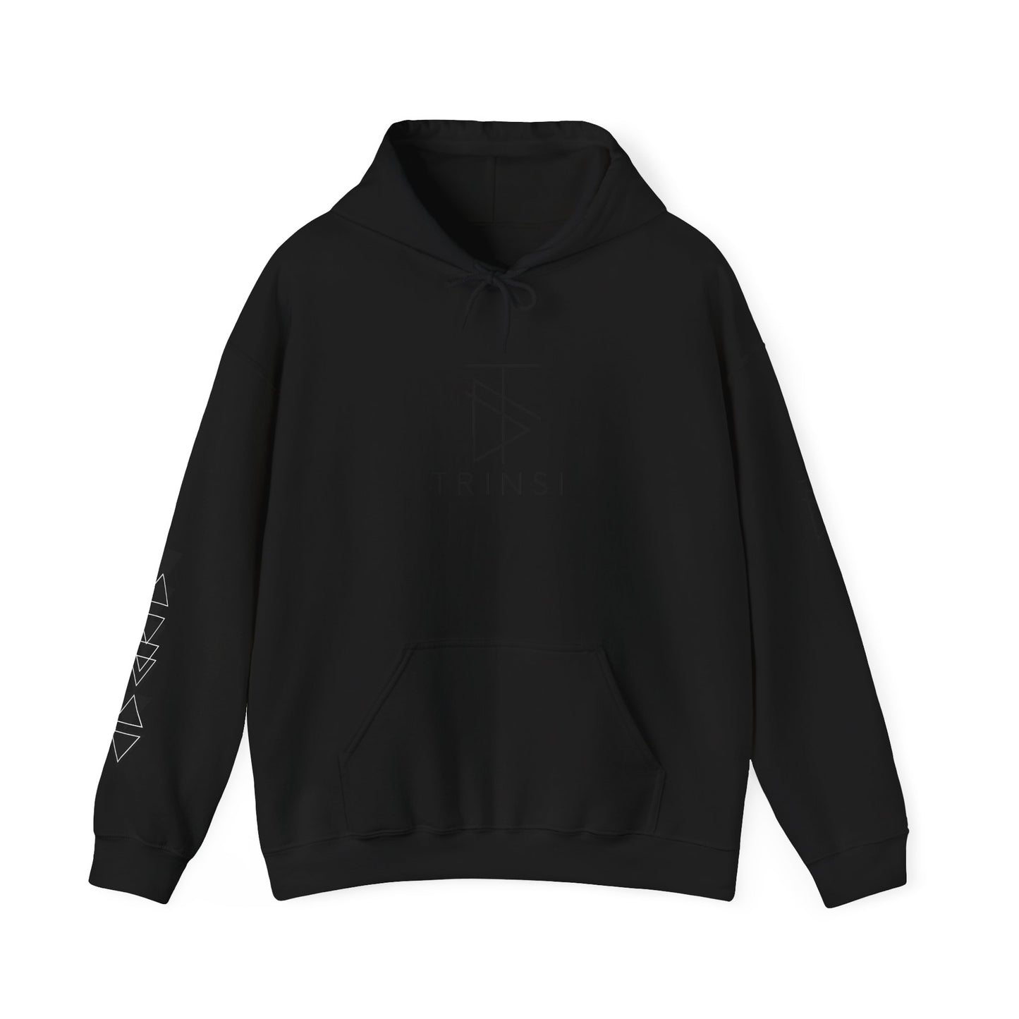 Trinsi Minimalist Symbol White Hoodie – Unisex Heavy Blend™ Pullover