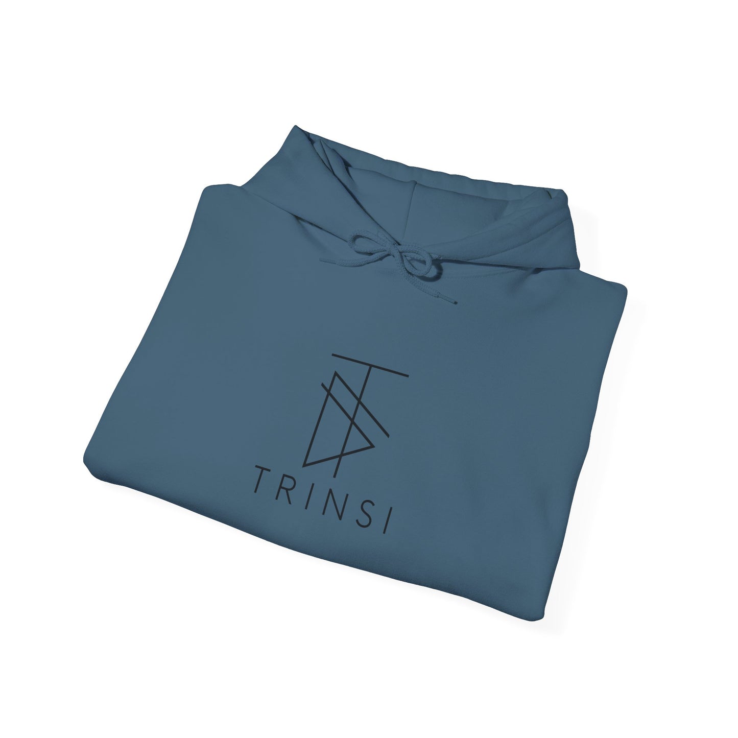 Trinsi Minimalist Symbol White Hoodie – Unisex Heavy Blend™ Pullover
