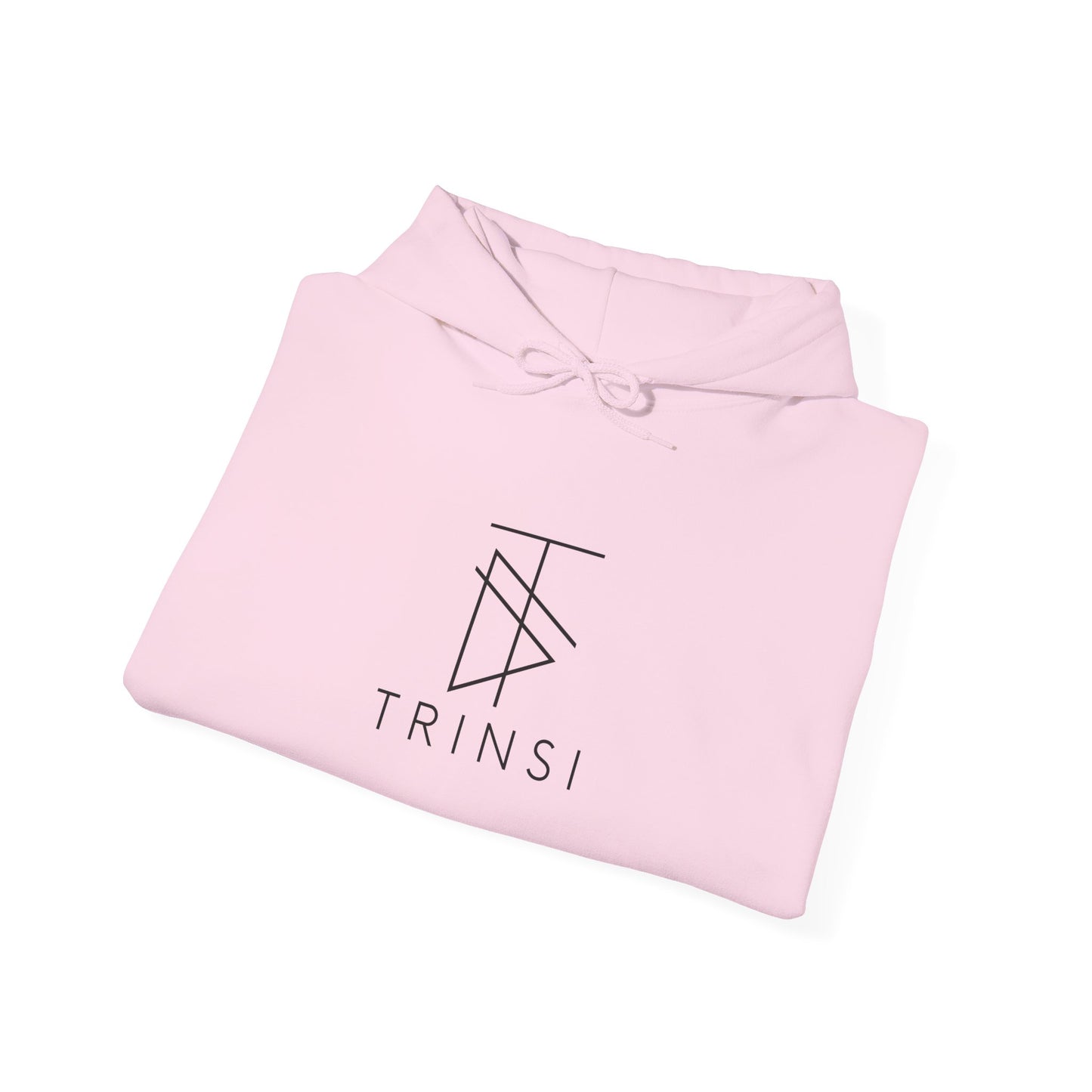 Trinsi Minimalist Symbol White Hoodie – Unisex Heavy Blend™ Pullover