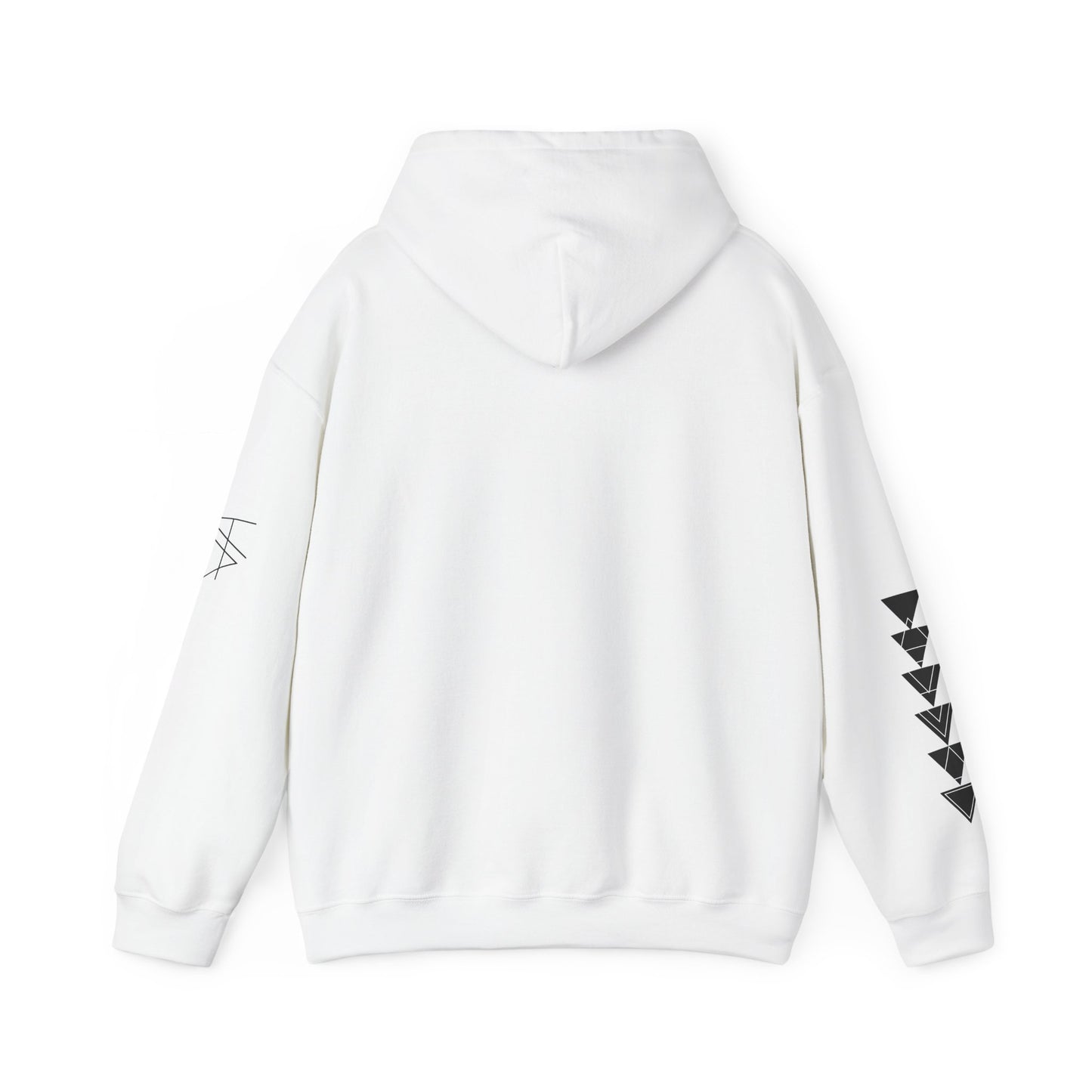 Trinsi Minimalist Symbol White Hoodie – Unisex Heavy Blend™ Pullover