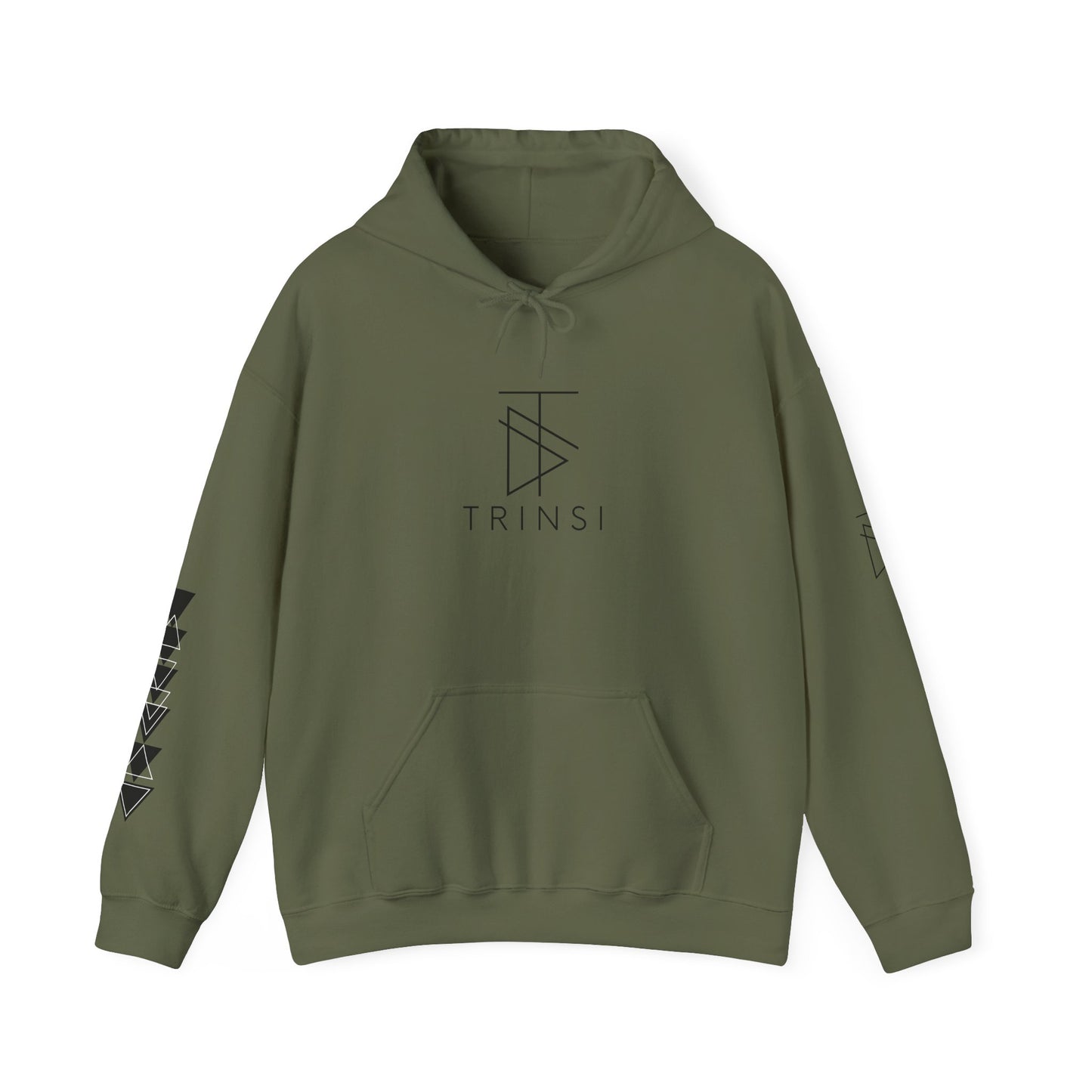 Trinsi Minimalist Symbol White Hoodie – Unisex Heavy Blend™ Pullover
