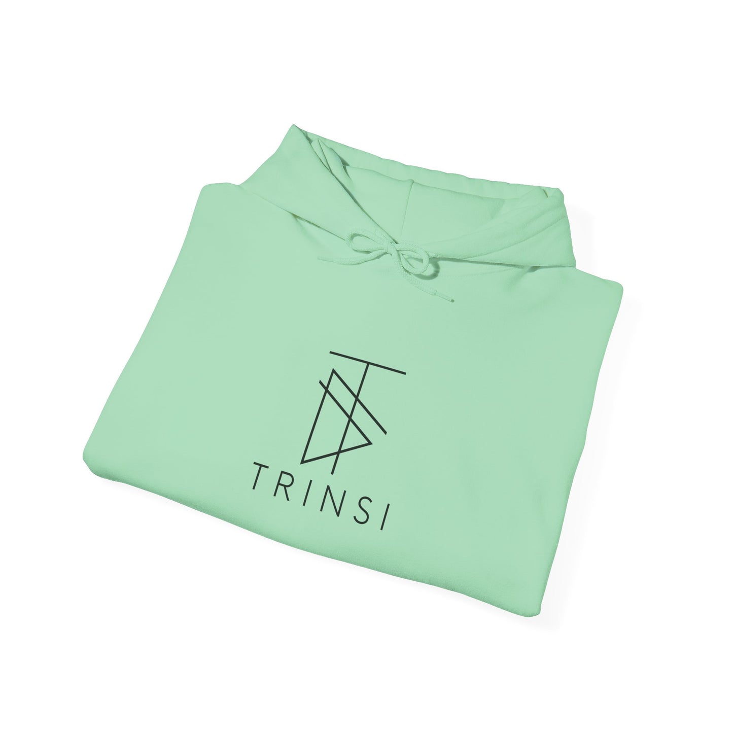 Trinsi Minimalist Symbol White Hoodie – Unisex Heavy Blend™ Pullover
