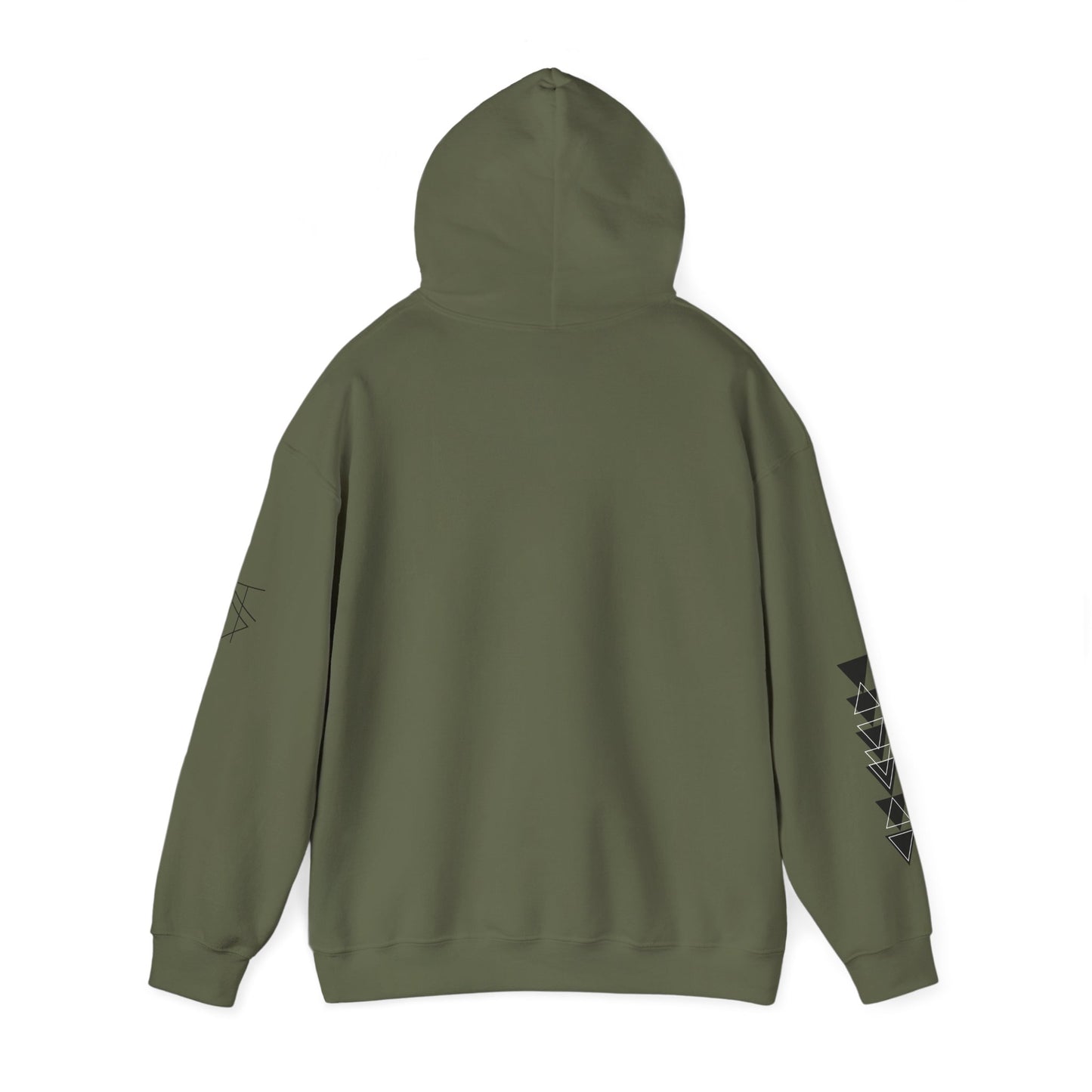 Trinsi Minimalist Symbol White Hoodie – Unisex Heavy Blend™ Pullover