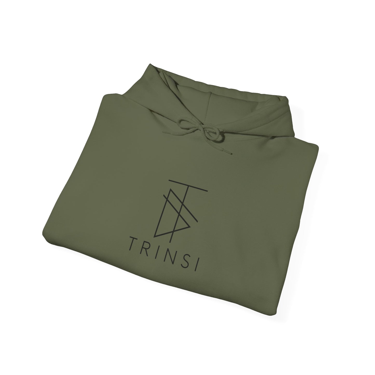 Trinsi Minimalist Symbol White Hoodie – Unisex Heavy Blend™ Pullover